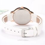 Reloj de cuero de cuarzo para mujer, diseño de esfera de mariposa Simple 6