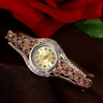 Reloj de pulsera con diamantes de estilo étnico para Mujer 4