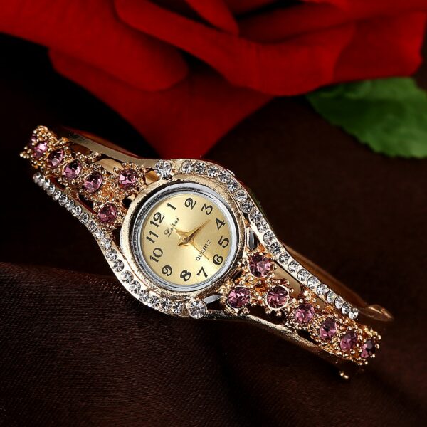 Reloj de pulsera con diamantes de estilo étnico para Mujer 4