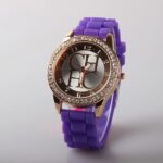 Reloj de pulsera de silicona para Mujer, accesorio de marca de lujo, de cuarzo 6