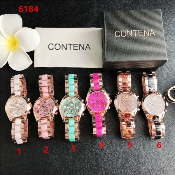 Reloj de cuarzo de oro rosa para mujer 6