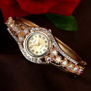 Reloj de pulsera con diamantes de estilo étnico para Mujer