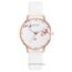 Reloj de cuero de cuarzo para mujer, diseño de esfera de mariposa Simple 8