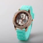 Reloj de pulsera de silicona para Mujer, accesorio de marca de lujo, de cuarzo 5