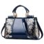 Bolso de cuero con bordado para mujer, bandolera de lujo 9