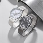 Reloj de cuarzo con calendario de diamantes para Mujer 6
