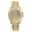 Reloj de mujer de moda ostentoso informal para mujer, reloj de cuarzo dorado, cristal de diamante para mujer 11