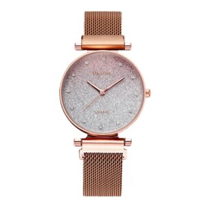 Reloj de pulsera de acero inoxidable para mujer