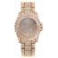 Reloj de mujer de moda ostentoso informal para mujer, reloj de cuarzo dorado, cristal de diamante para mujer 8