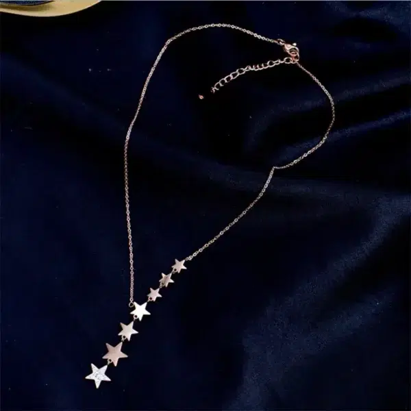 Collar Gargantilla De Cadena De Circonita Con Estrellas 6