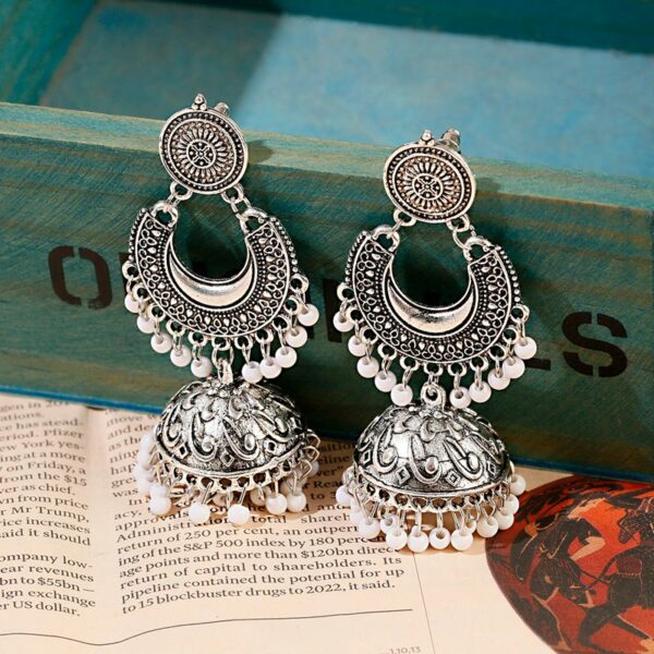 Pendientes Retro Con Campanas Turcas Aretes De Borla Indio, Jhumka 4