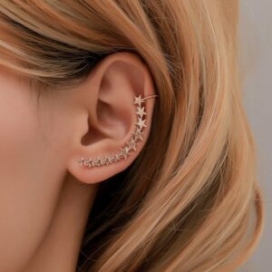 Pendientes Largos Con Forma De Estrella Para Mujer