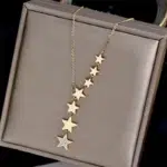 Collar Gargantilla De Cadena De Circonita Con Estrellas 1