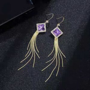 Pendientes De Gota De Borla De Hilo Largo Geométrico, Moda Coreana Joyería Colgante