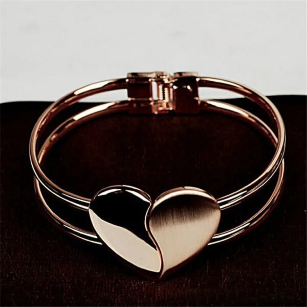 Pulsera De Moda Brazalete Elegante Con Forma De Corazón 3