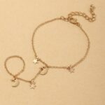 Pulsera Con Colgante De Luna Y Estrellabrazalete De Dedo 6