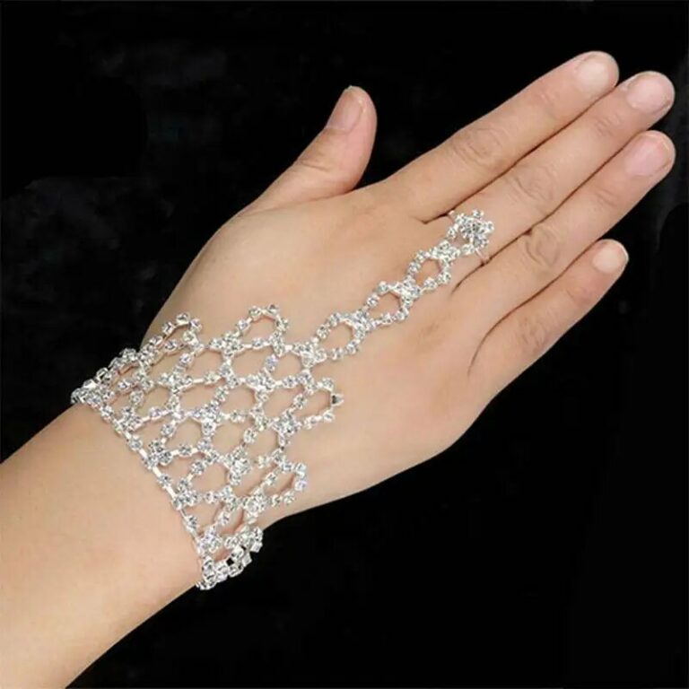 Brazalete De Diamantes De Imitación Cadena De Eslabones 2