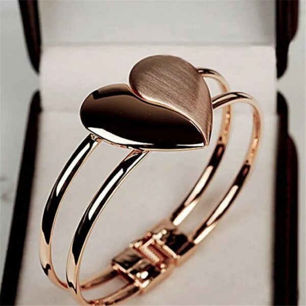 Pulsera De Moda Brazalete Elegante Con Forma De Corazón 5