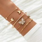 Juego De 5 Unids/set De Pulseras De Mariposa De Cristal Brazalete 1