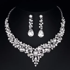 Conjunto de joyas delicadas de cristal austriaco 1